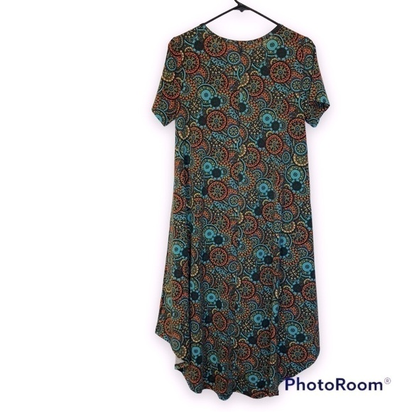 LULAROE Womens Bright Print High Low Comfort Stretch Like New Dress Size Small - Picture 2 of 6